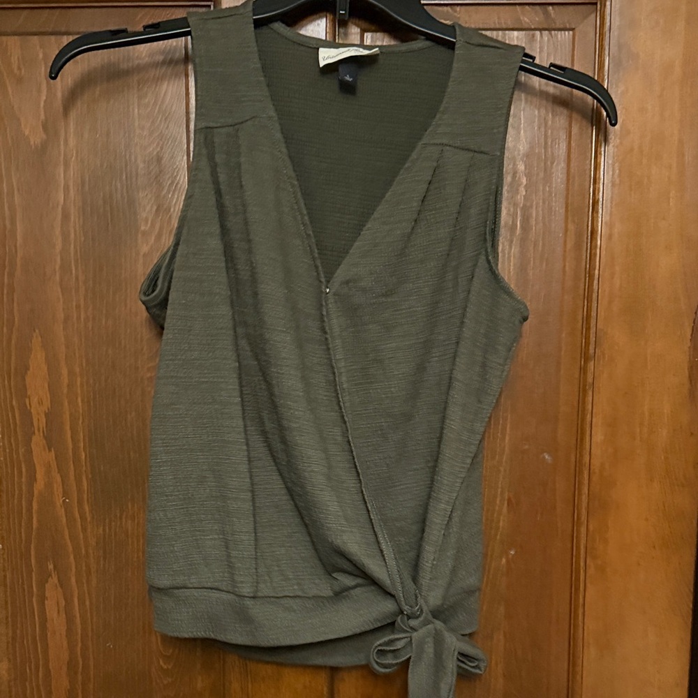 Universal Thread Dark Green Wrap Tank Top